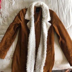 Leather Coat with Fur Liner